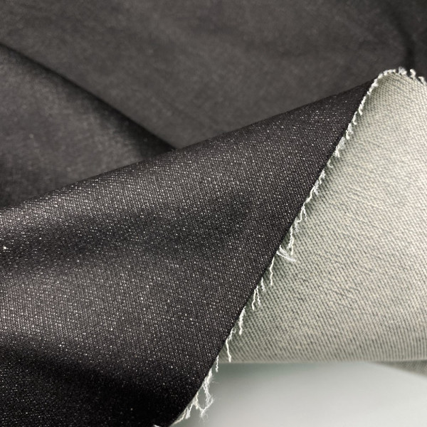 Kalın Denim Jean (Siyah-Gri) kumaş